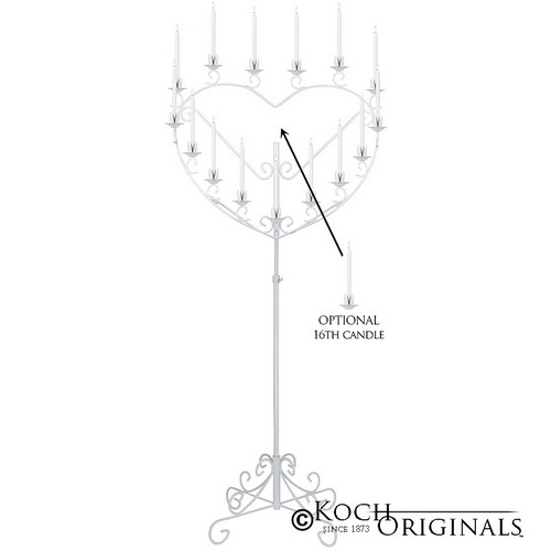Rental store for 17 lite heart candelabra in STOREAREA2